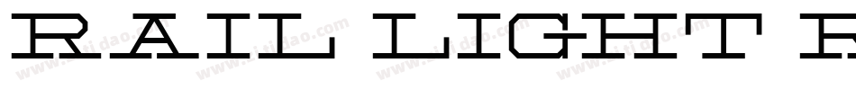 Rail Light Regular字体转换